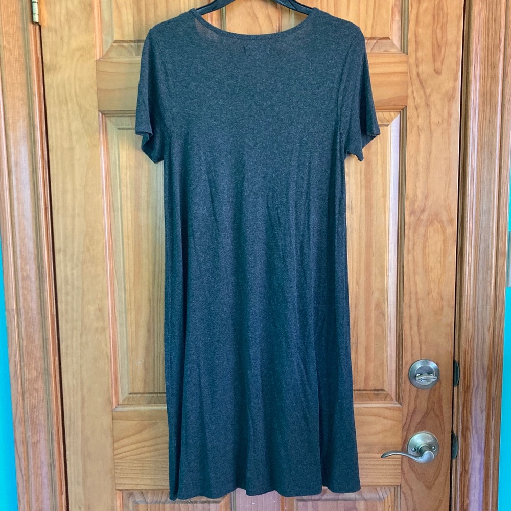 Women’s size small Madewell gray A- line swing dress, super comfy T-shirt dress - Picture 2 of 5